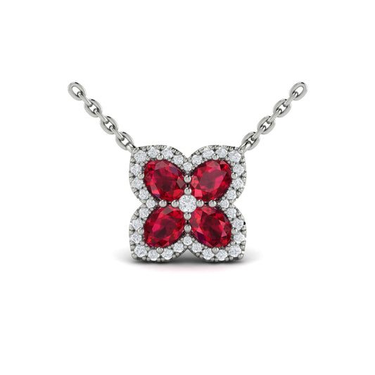 Petal Ruby Blossom Pendant