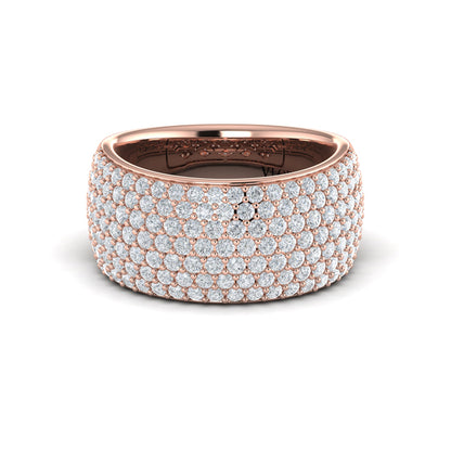 Diamond Multi-Row Statement Ring