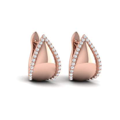 Diamond Trinity Huggie Earrings