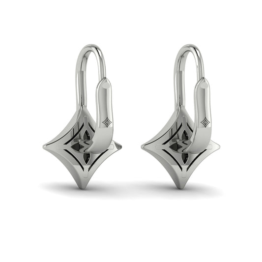 Diamond Vlora Star Channel Set Huggie Earrings