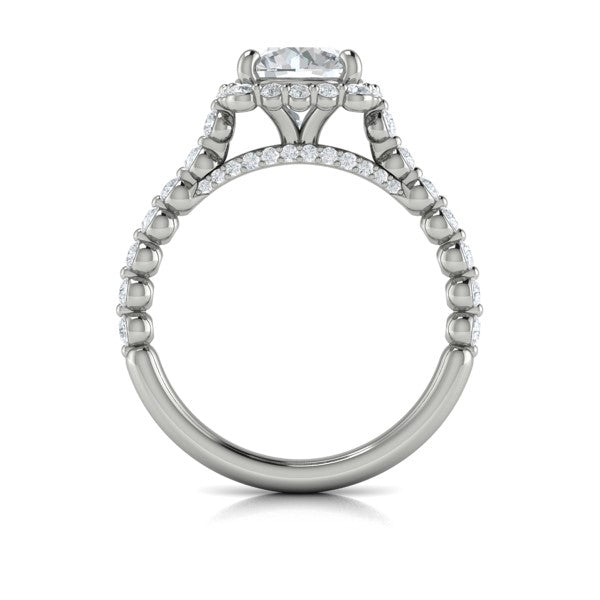 Floating Halo Round Engagement Ring
