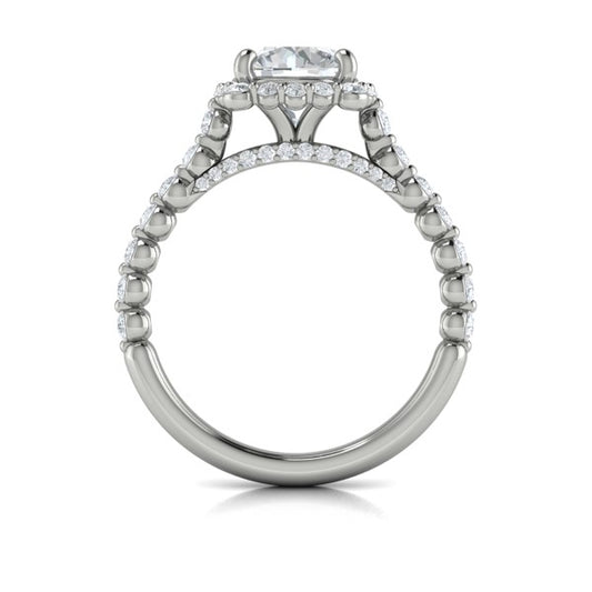 Floating Halo Round Engagement Ring
