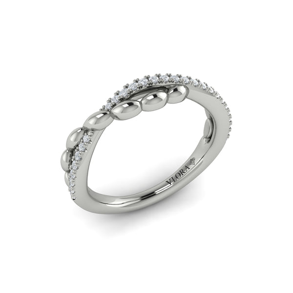 Beaded Twist Stackable Band