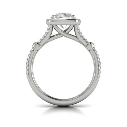 Diamond Frame Pavé Engagement Ring