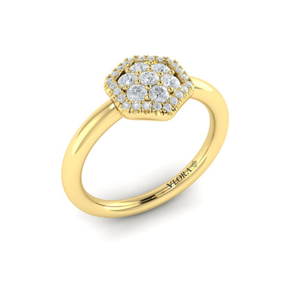Diamond Cluster Single Honeycomb Ring