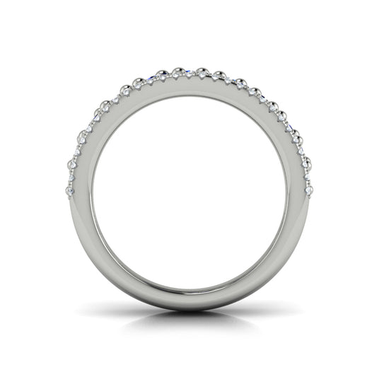 Diamond and Blue Sapphire Cluster Statement Ring