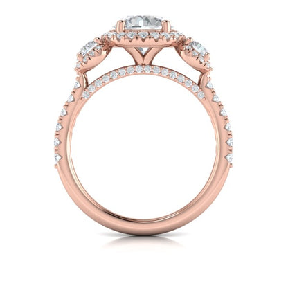 Triple Halo Round Engagement Ring
