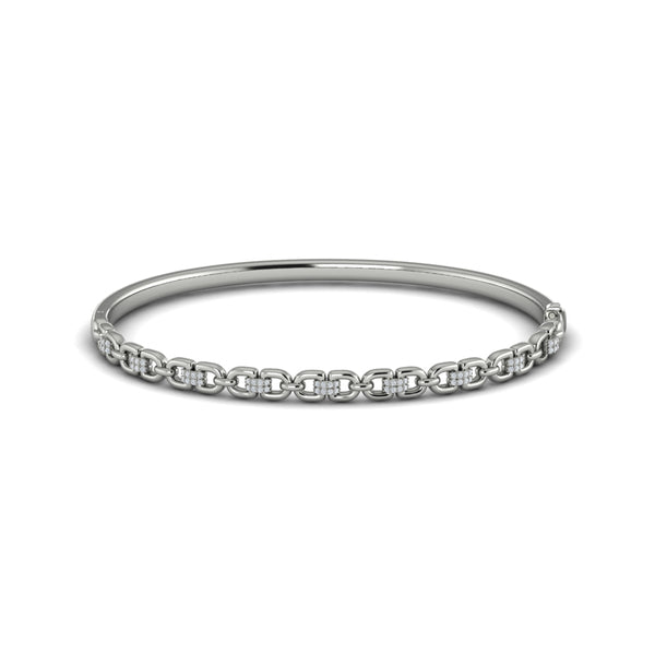 Alternating Diamond Bangle Bracelet
