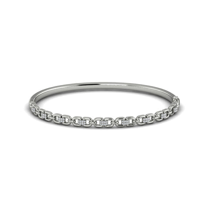 Alternating Diamond Bangle Bracelet