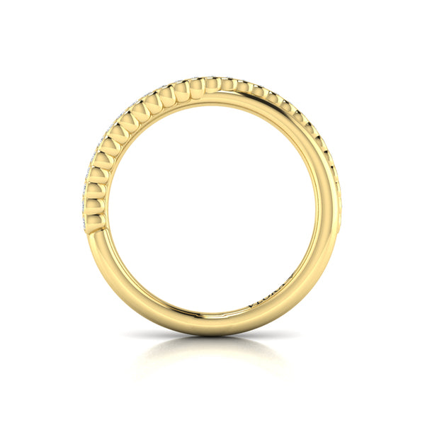 Slim Crossed Stackable Band