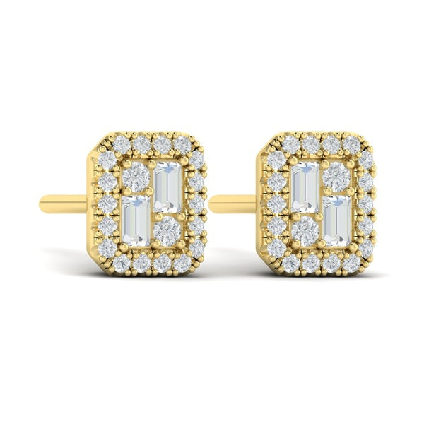 Diamond Baguette Stud Earrings