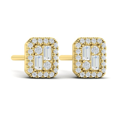 Diamond Baguette Stud Earrings