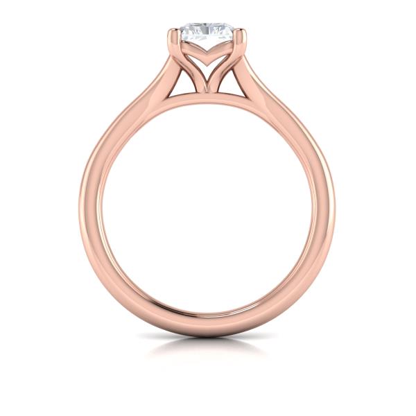 Solitaire Emerald Cut Engagement Ring