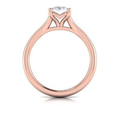 Solitaire Emerald Cut Engagement Ring