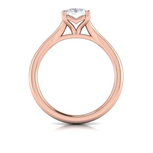 Solitaire Emerald Cut Engagement Ring