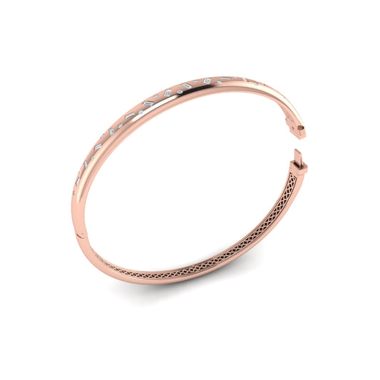 Baguette and Round Diamond Confetti Bangle