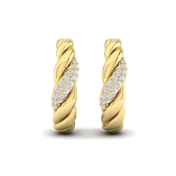 Tapered Twist Hoop Earrings