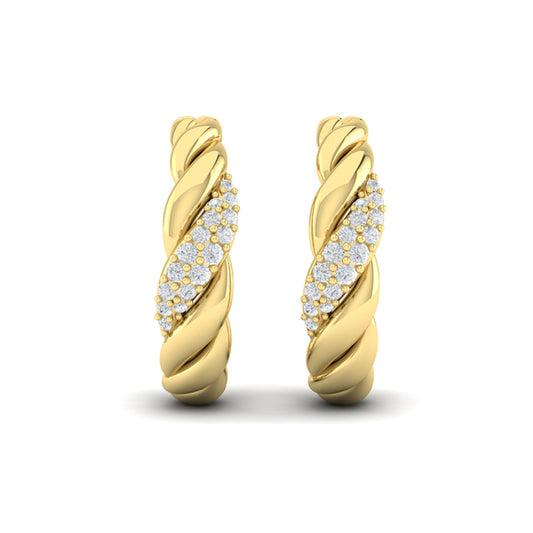 Tapered Twist Hoop Earrings