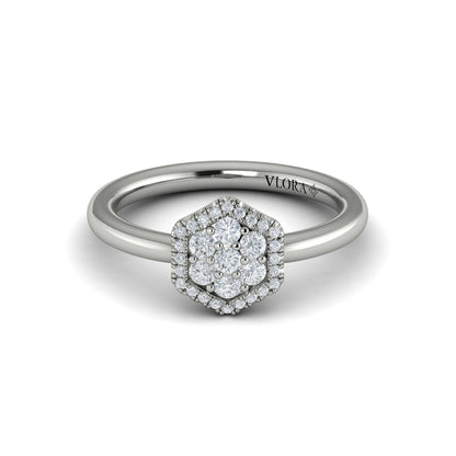 Diamond Cluster Single Honeycomb Ring