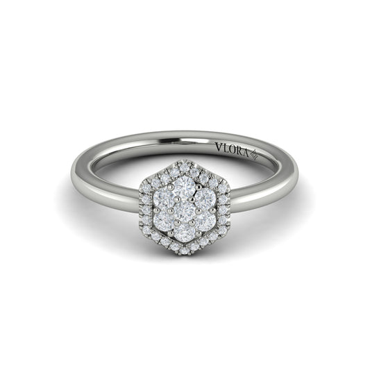 Diamond Cluster Single Honeycomb Ring