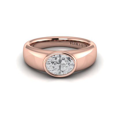 Sculpted Serenity Engagement Ring
