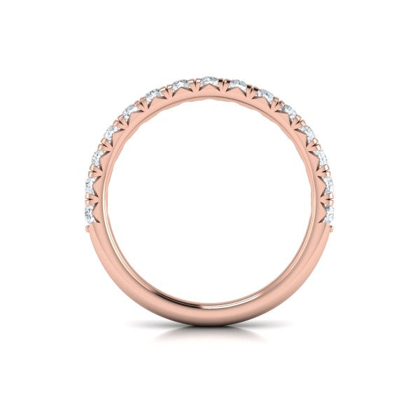 Matching Bands Wedding Band in 14K Rose Gold by Vlora Bridal