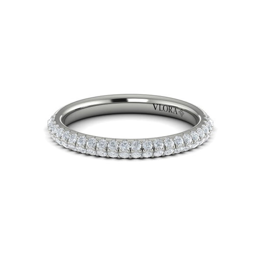 Matching Band for Solitaire Oval Engagement Ring with Hidden Halo