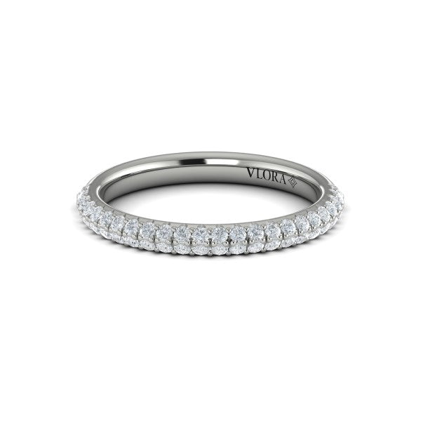 Matching Band for Solitaire Oval Engagement Ring with Hidden Halo