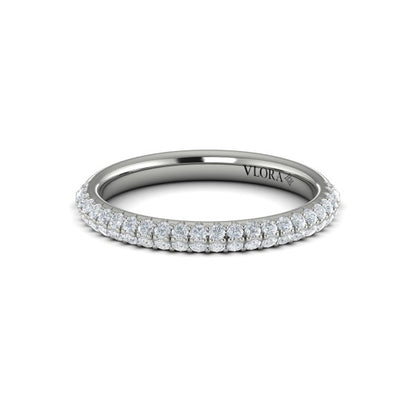 Matching Bands Wedding Band in 14K White Gold by Vlora Bridal