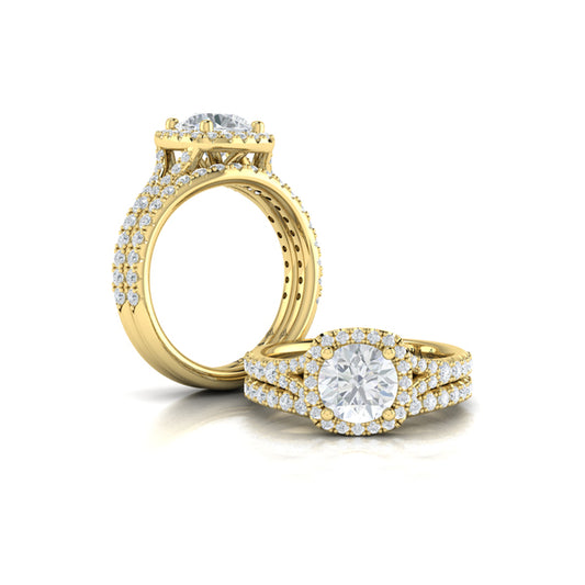 Matching Band for Euro Halo Round Engagement Ring