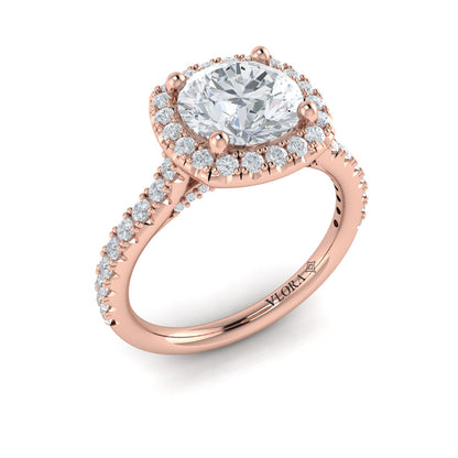 Timeless Euro Halo Round Engagement Ring