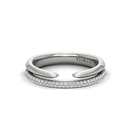 Open Stackable Pave Wedding Band