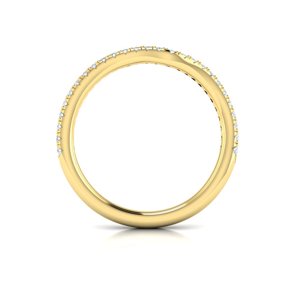 Matching Bands Wedding Band in 14K Yellow Gold by Vlora Bridal