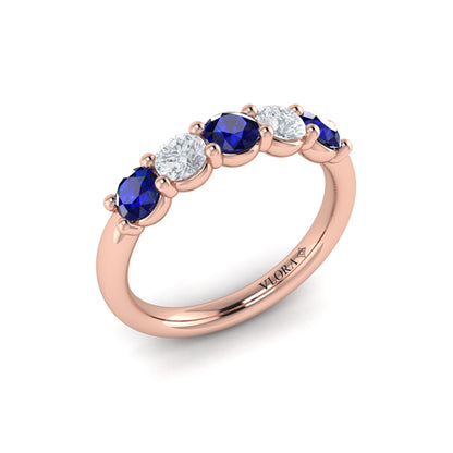 Sapphire and Diamond Band