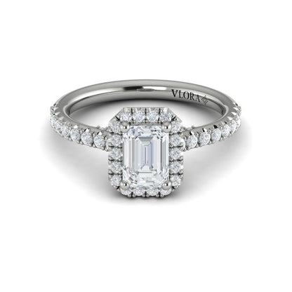 Timeless Halo Emerald Cut Engagement Ring
