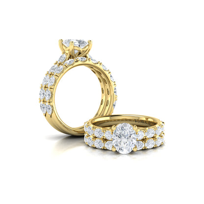 Diamond Accented Oval Engagement Ring