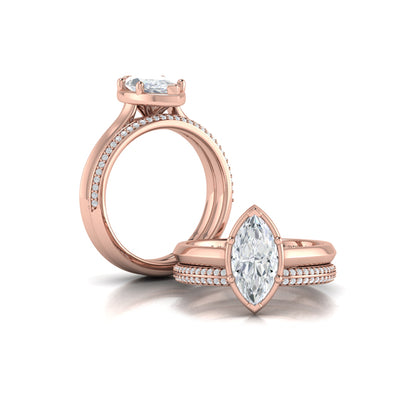 Matchign Band for Marquise Diamond  Engagement Ring