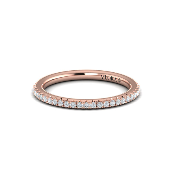 Matching Bands Wedding Band in 14K Rose Gold by Vlora Bridal