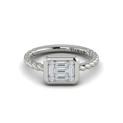 Multi Baguette and Round Diamond Ring