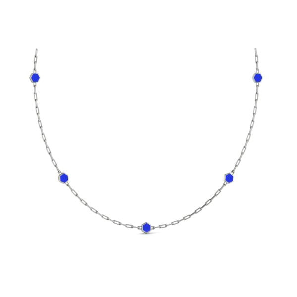 Multi Diamond Honeycomb Link Necklace