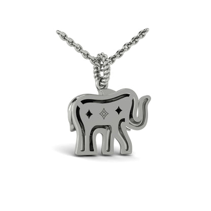 Diamond Elephant Pendant