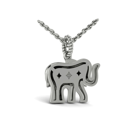 Diamond Elephant Pendant