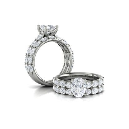 Diamond Accented Oval Engagement Ring