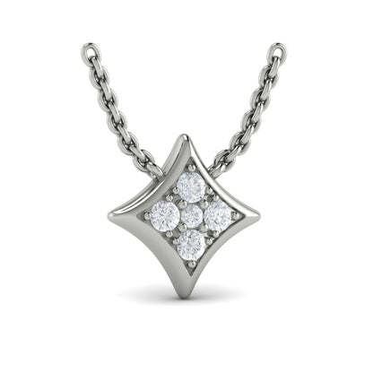 Diamond Cluster Vlora Star Pendant Necklace