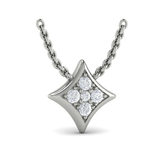 Diamond Cluster Vlora Star Pendant Necklace