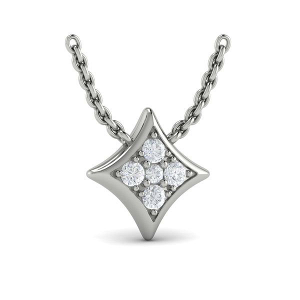 Diamond Cluster Vlora Star Pendant Necklace