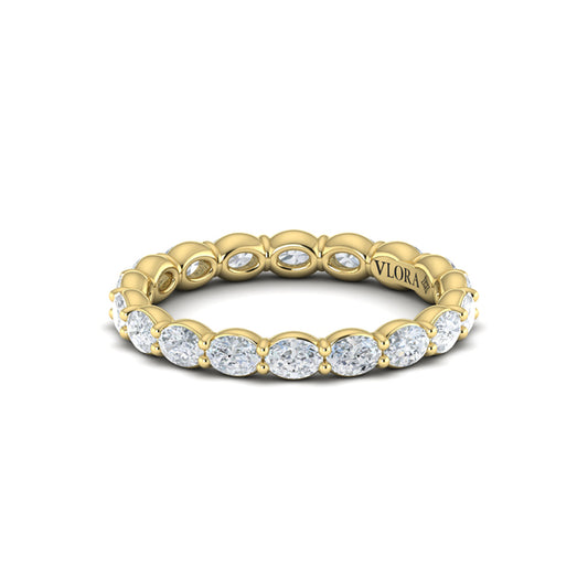 Graceful Oval Eternity Band