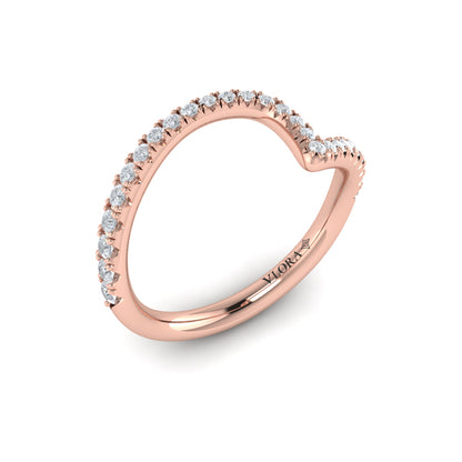 Matching Bands Wedding Band in 14K Rose Gold by Vlora Bridal