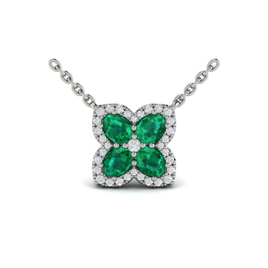 Petal Emerald Blossom Pendant