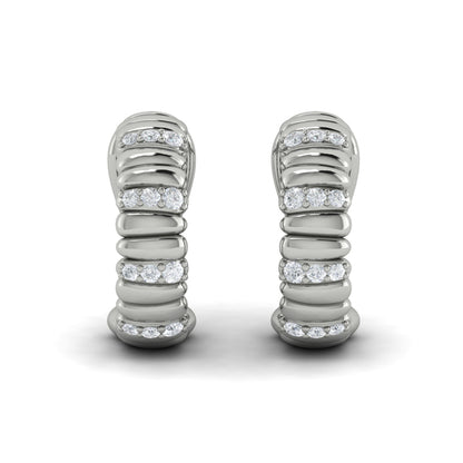 Textured Leverback Hoop Earrings